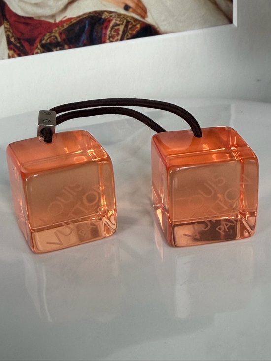 Louis Vuitton Accessories - LV Orange Hair Cubes with Zip Pouch